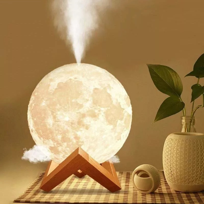 Moon Ultrasonic Air Humidifier – 3-in-1 Night Light, Diffuser & Humidifier