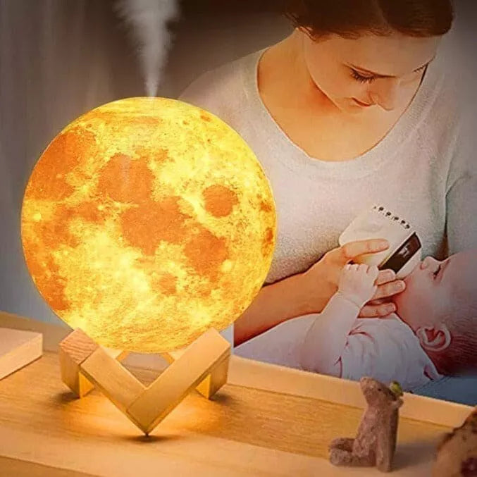 Moon Ultrasonic Air Humidifier – 3-in-1 Night Light, Diffuser & Humidifier