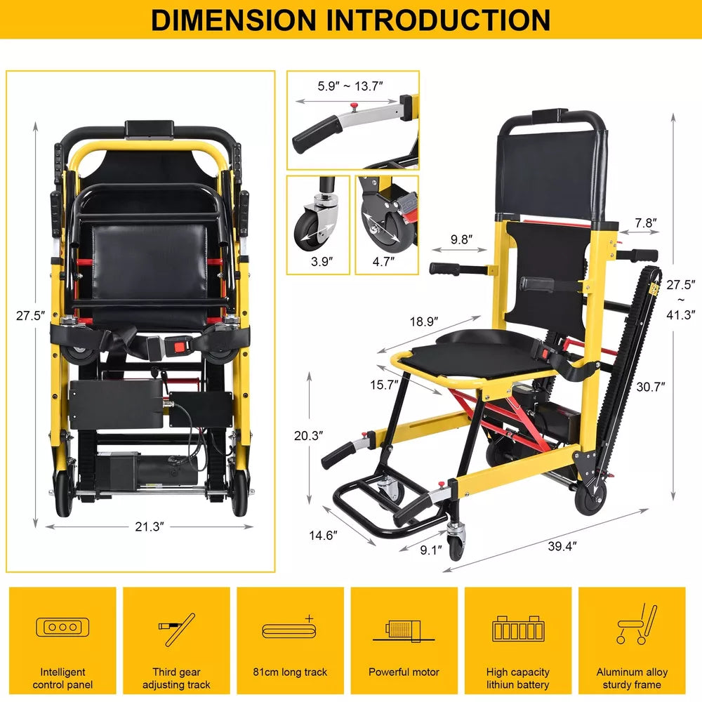 Motorized Climbing Wheelchair Electric Stair Lifting Chair Lifter Assist FDA