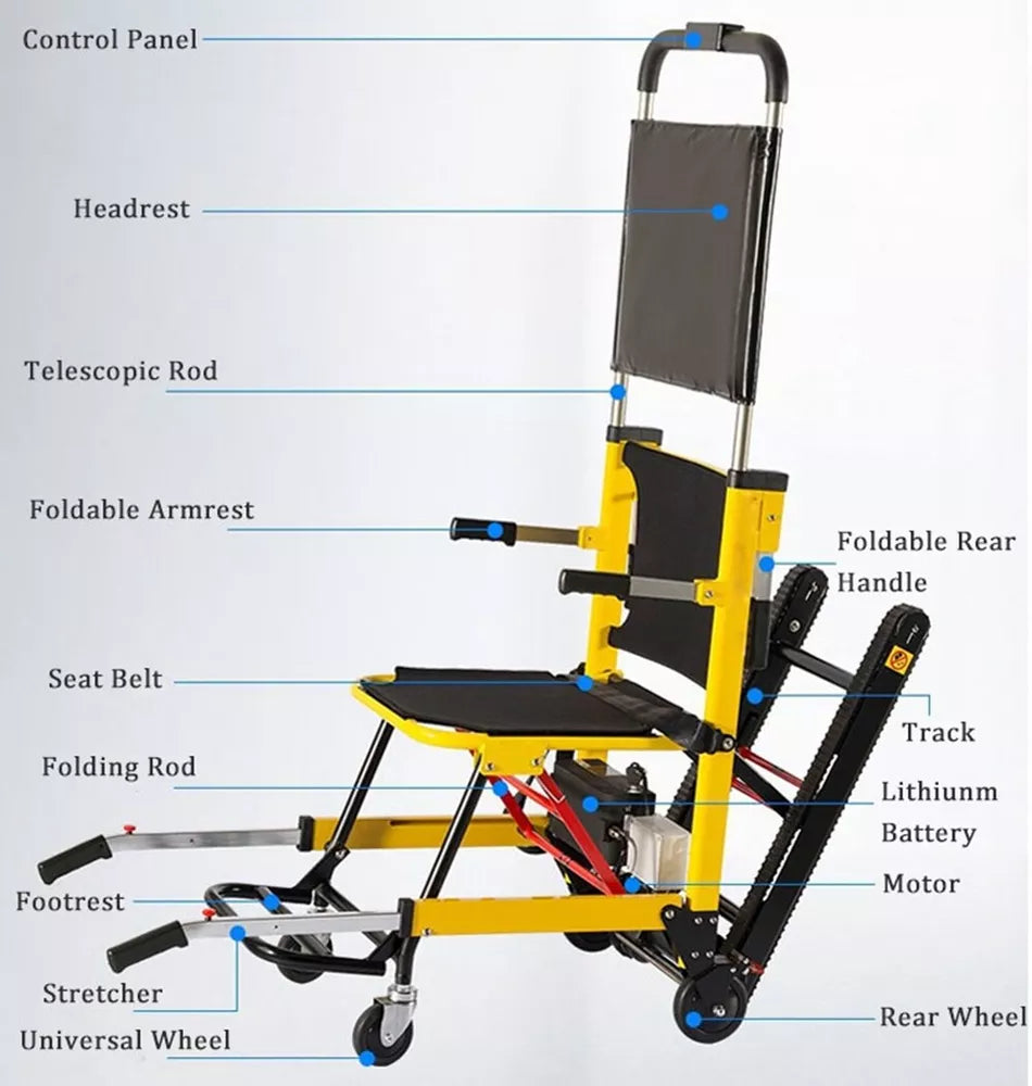 Motorized Climbing Wheelchair Electric Stair Lifting Chair Lifter Assist FDA