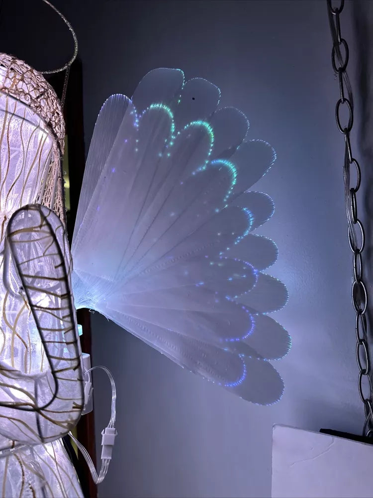 Mr Christmas Animated 37” Outdoor Fiberoptic Angel Color Changing Light Show SEE