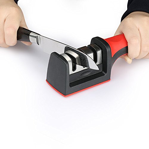 KNIFE SHARPENER PROFESSIONAL SYSTEM HEAVY DUTY DIAMOND CERAMIC TUNGSTEN 3 stp