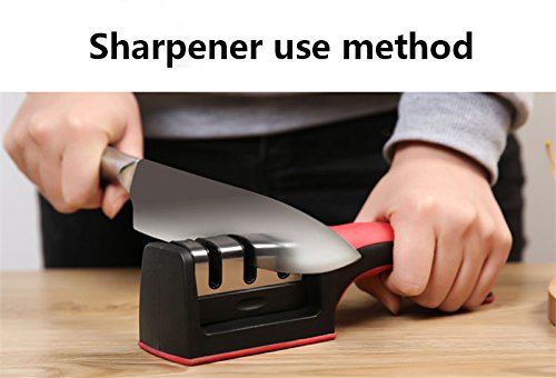 KNIFE SHARPENER PROFESSIONAL SYSTEM HEAVY DUTY DIAMOND CERAMIC TUNGSTEN 3 stp