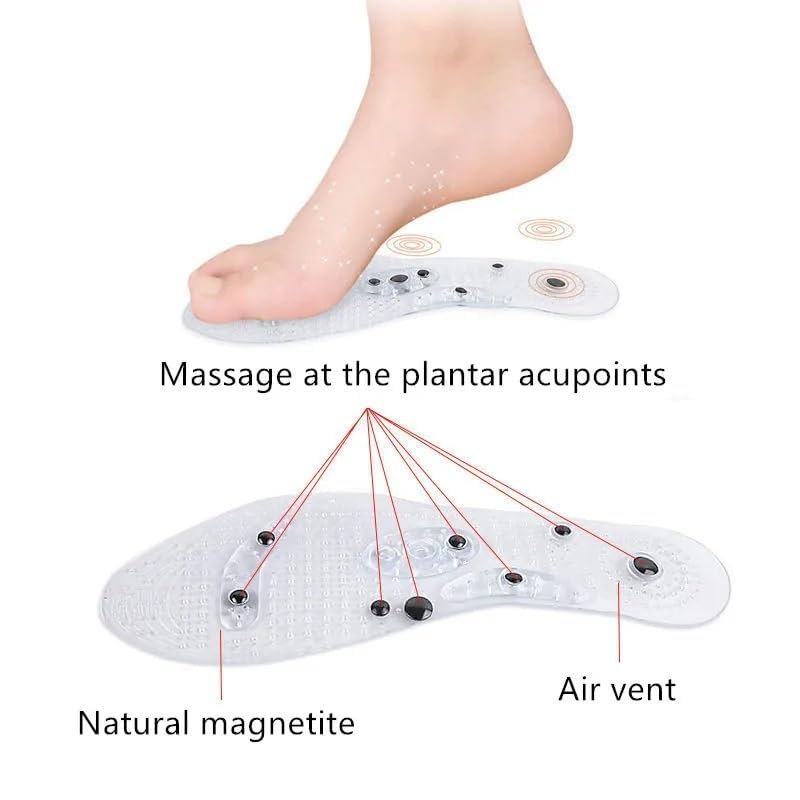 1pair of Transparent and comfortable magnetic therapy insole for men and women