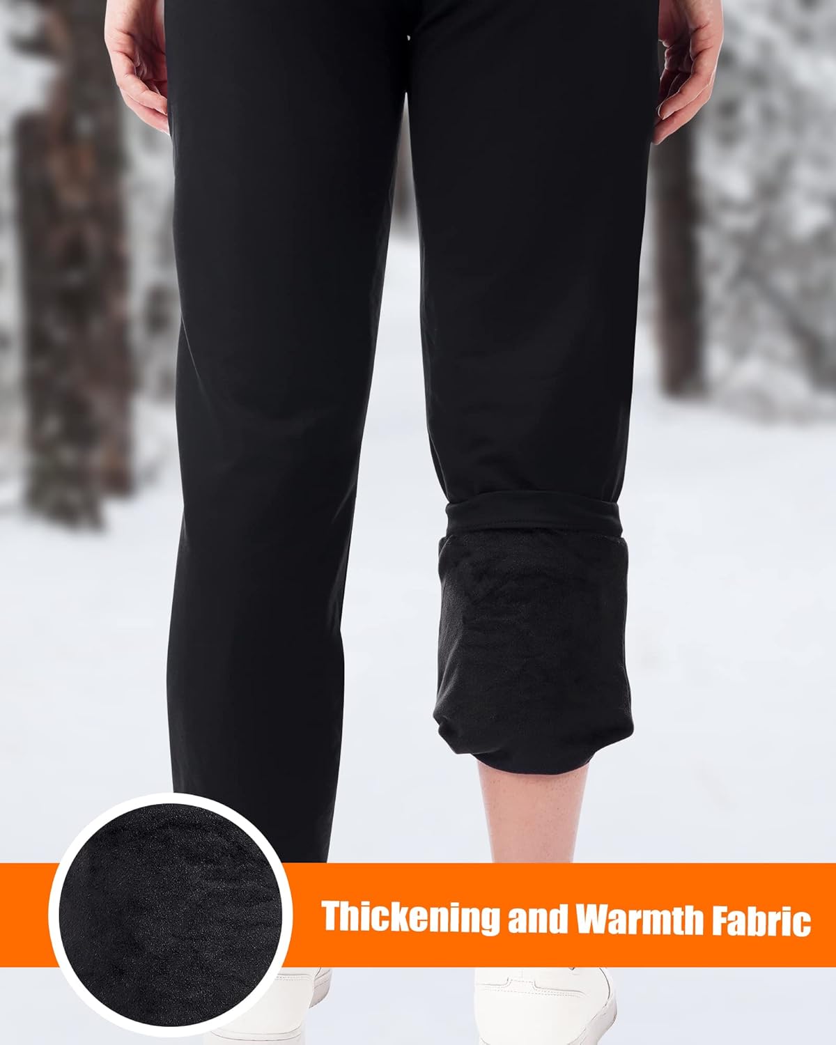 Women's Heated Pants, 8 Zones 3 Heat Levels, Black, Size XL, Waist 25, Hips 36.5