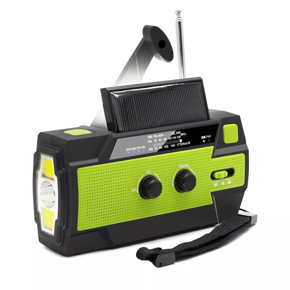 Emergency-Radio,Puiuisoul 4000Mah Weather Radios with Hand Crank /Solar Charging