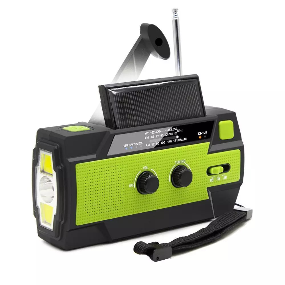 Emergency-Radio,Puiuisoul 4000Mah Weather Radios with Hand Crank /Solar Charging