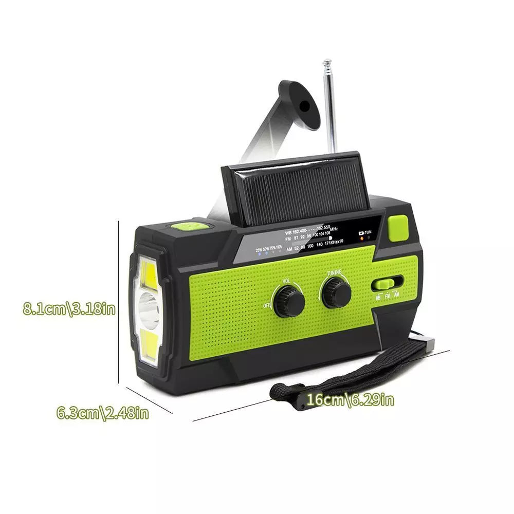 Emergency-Radio,Puiuisoul 4000Mah Weather Radios with Hand Crank /Solar Charging