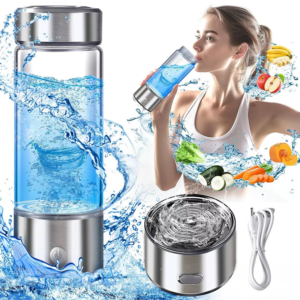 Portable Hydrogen Water Bottle Hydrogen Aqua Daily Equivalently Anti-Oxidant USA