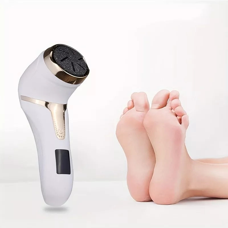 Rechargeable Waterproof Foot Polisher with LCD Display for Foot Care Exfoliate