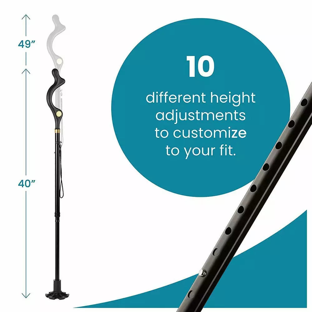 Retractable Walking Cane Stick for Men Women Folding Posture Correcting Cane New