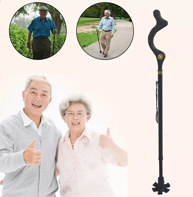 Retractable Walking Cane Stick for Men Women Folding Posture Correcting Cane New