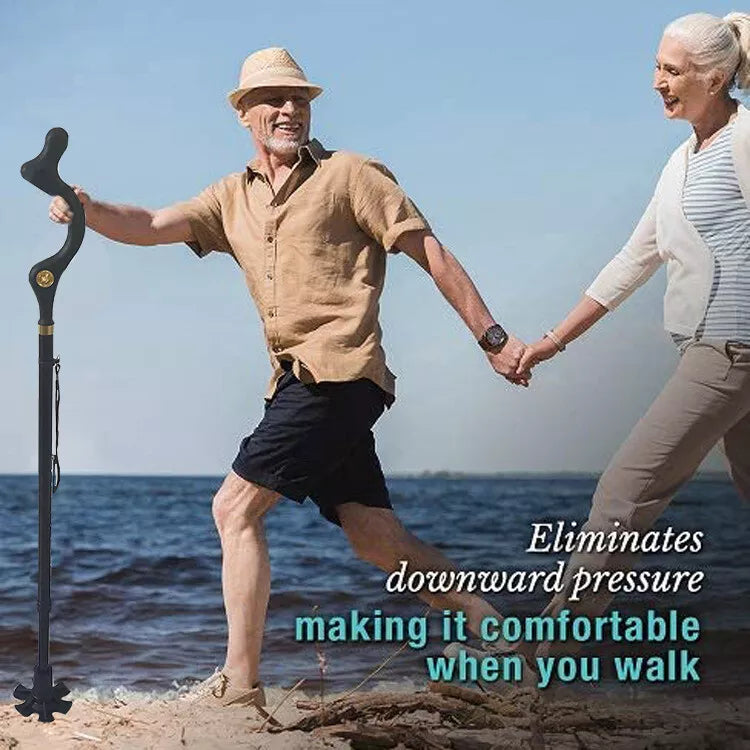 Retractable Walking Cane Stick for Men Women Folding Posture Correcting Cane New