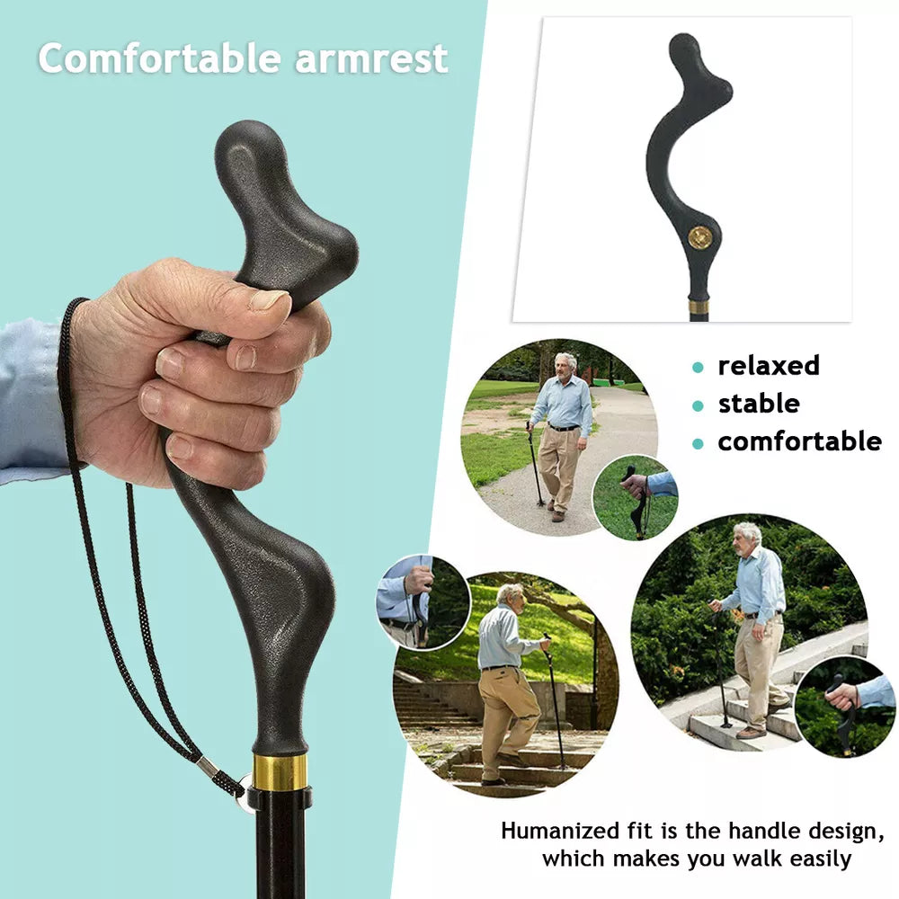 Retractable Walking Cane Stick for Men Women Folding Posture Correcting Cane New