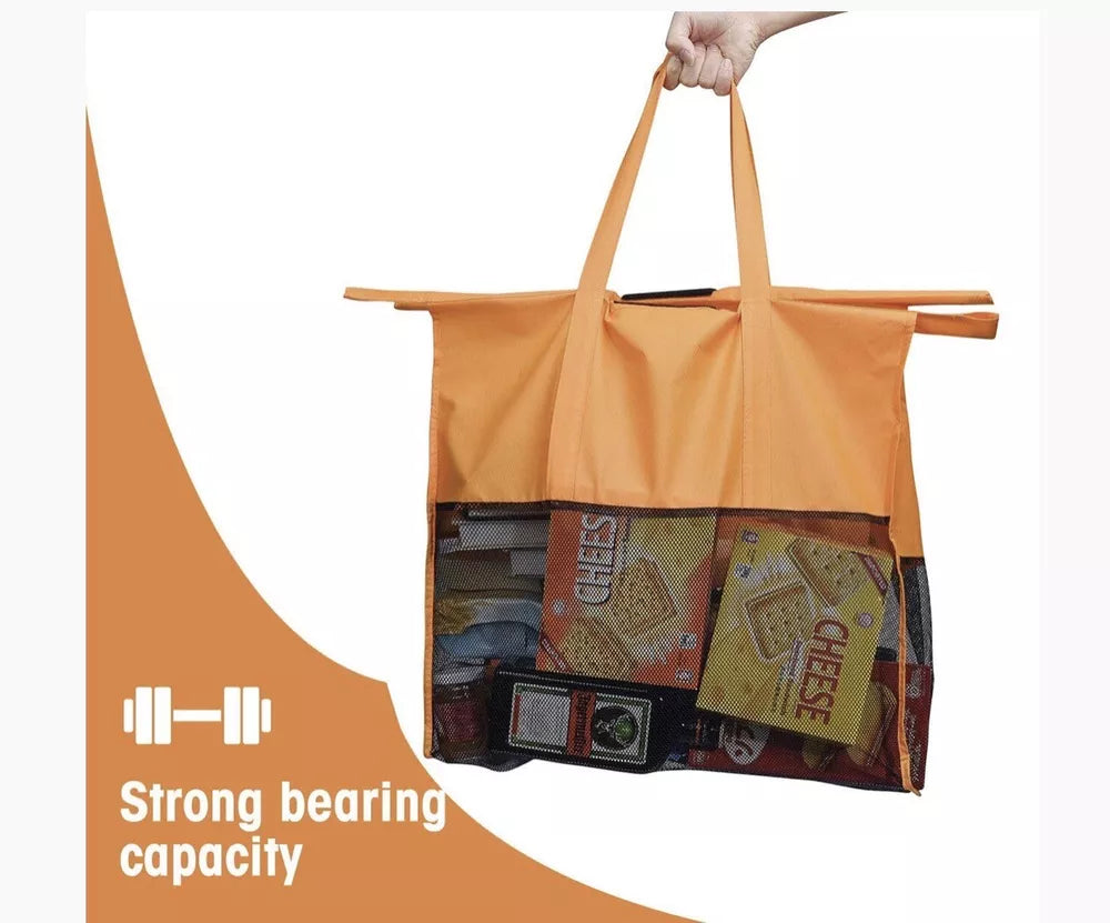 Reusable Shopping Grocery Bags for Trolley Grocery Carts 4 pack set