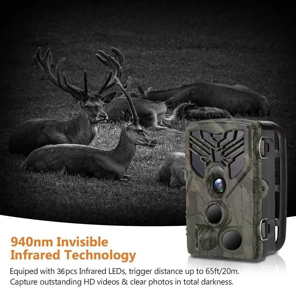 SUNTEK WiFi Bluetooth Trail Camera 30MP 4K Hunting Game Cam No Glow Night Vision