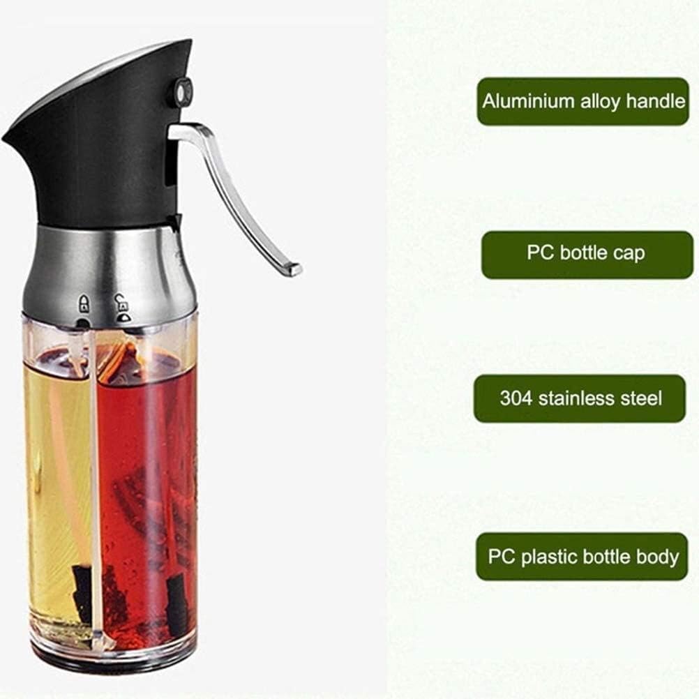 Dual Chamber Pump Olive Oil & Vinegar Sprayer Dispenser w/ twist switch (Black)