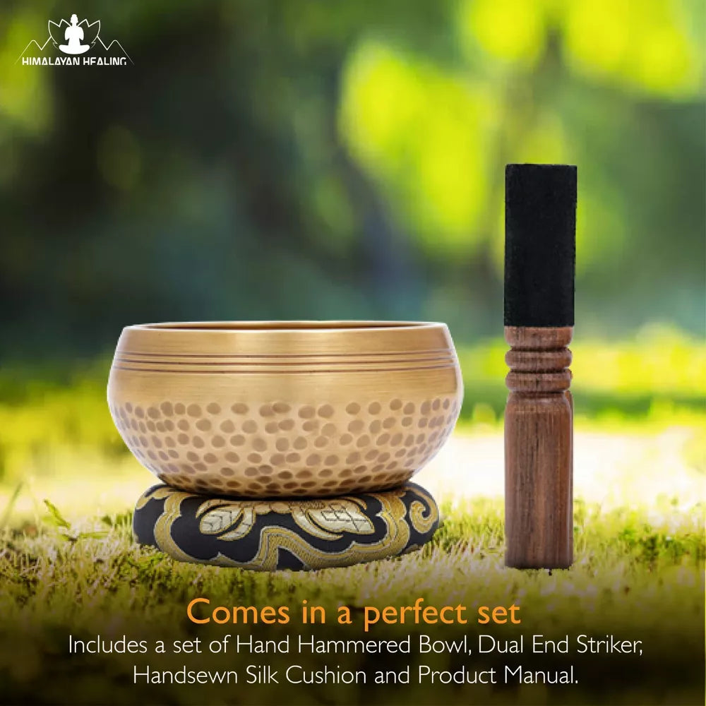 Tibetan Singing Bowl Set~4.2" Special portable design suitable for Meditation.