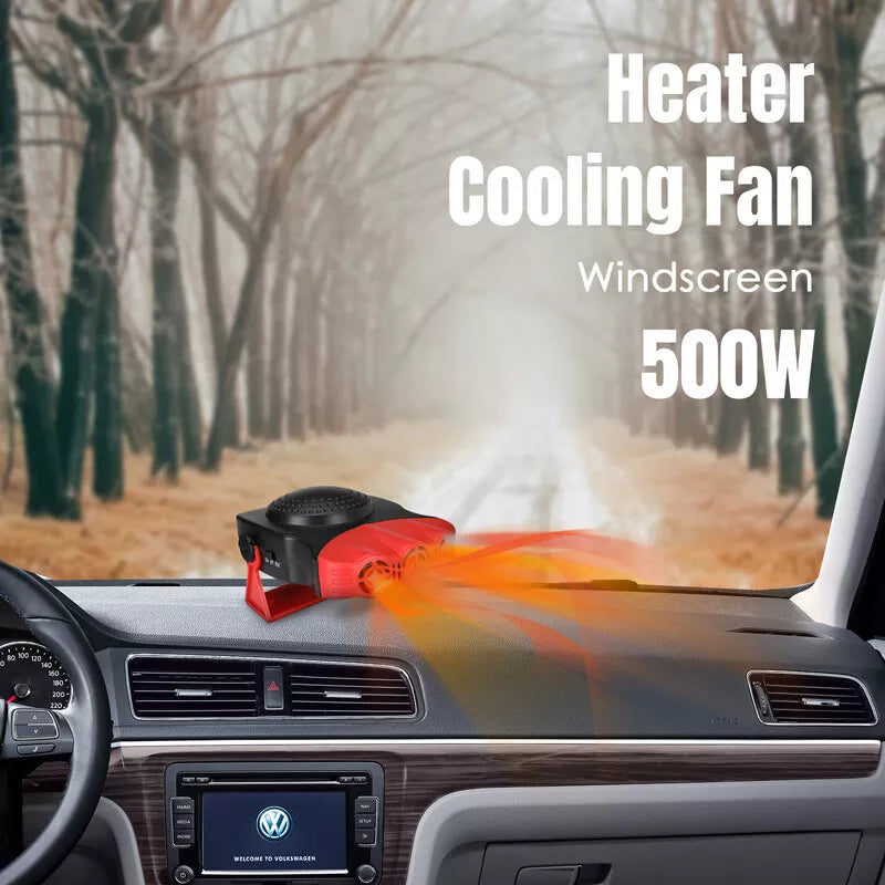 12V Ceramic Heater Hot/Cooling Fan Windscreen Window Demister For Car USA