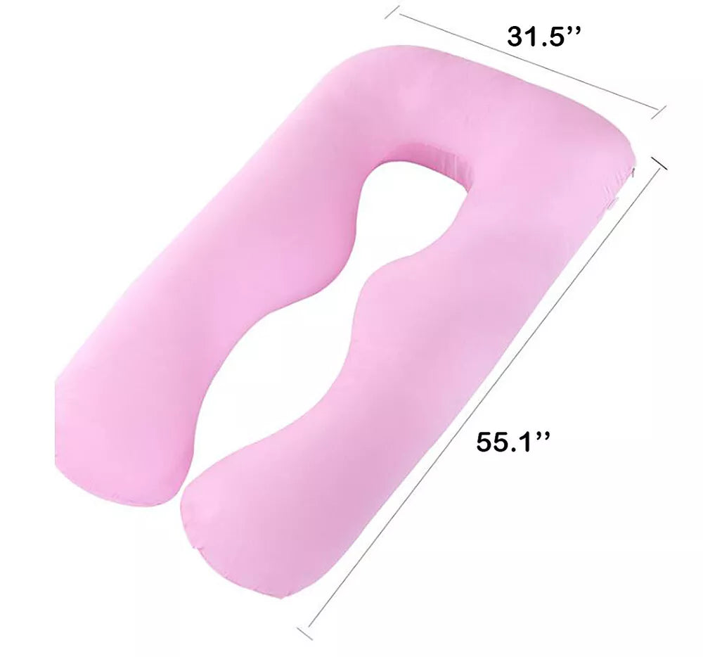 US Pregnancy Pillow(2 Sideds)-U Shaped Maternity Body Pillow with Cooling Cover