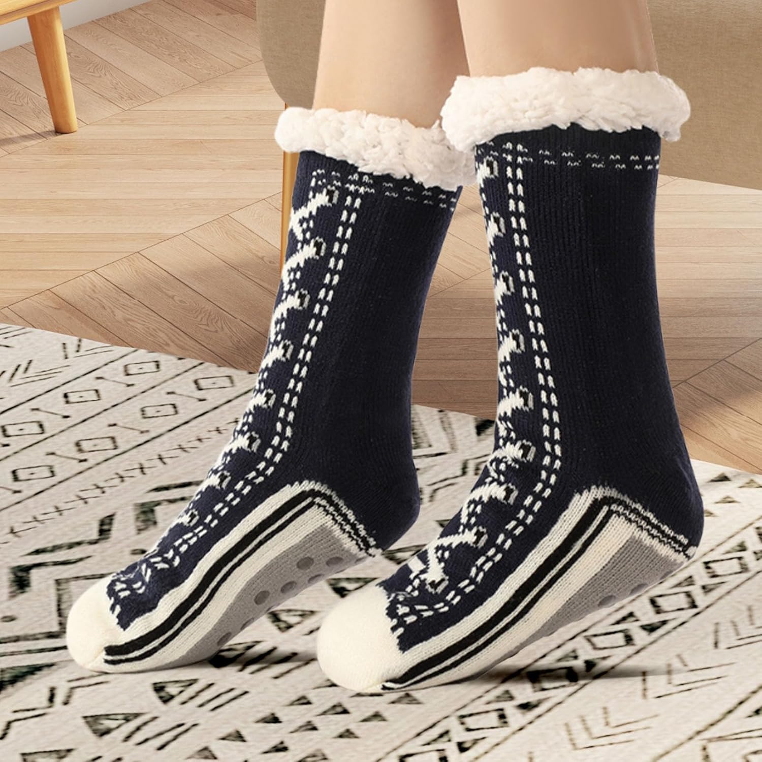 Ultra-thick Cashmere Slipper Home Socks,Slipper Socks With Non Slip🎄🎄