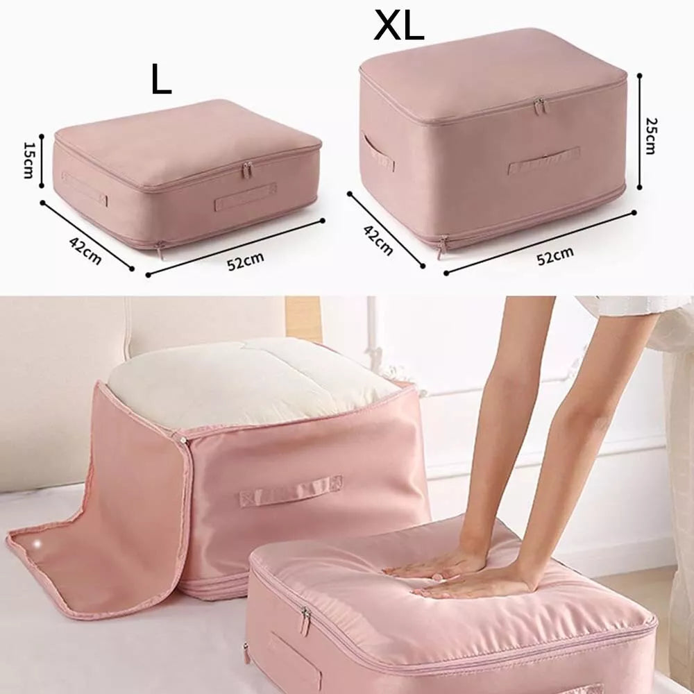 Ultra Space Saving Self Compression Organizer, Bedroom Clothes Storage Bags