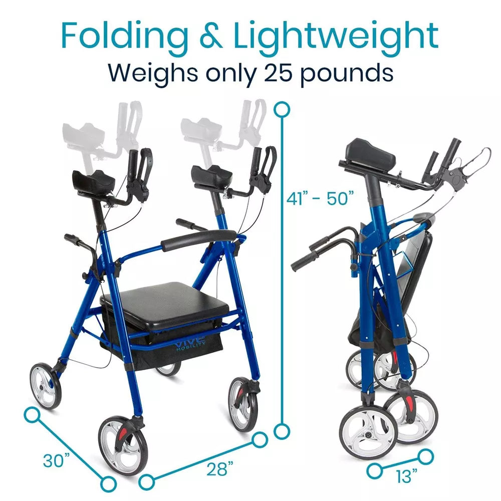 Upright Walker Rollator Walker Stand Up Rolling Walker Walking Medical Aid USA