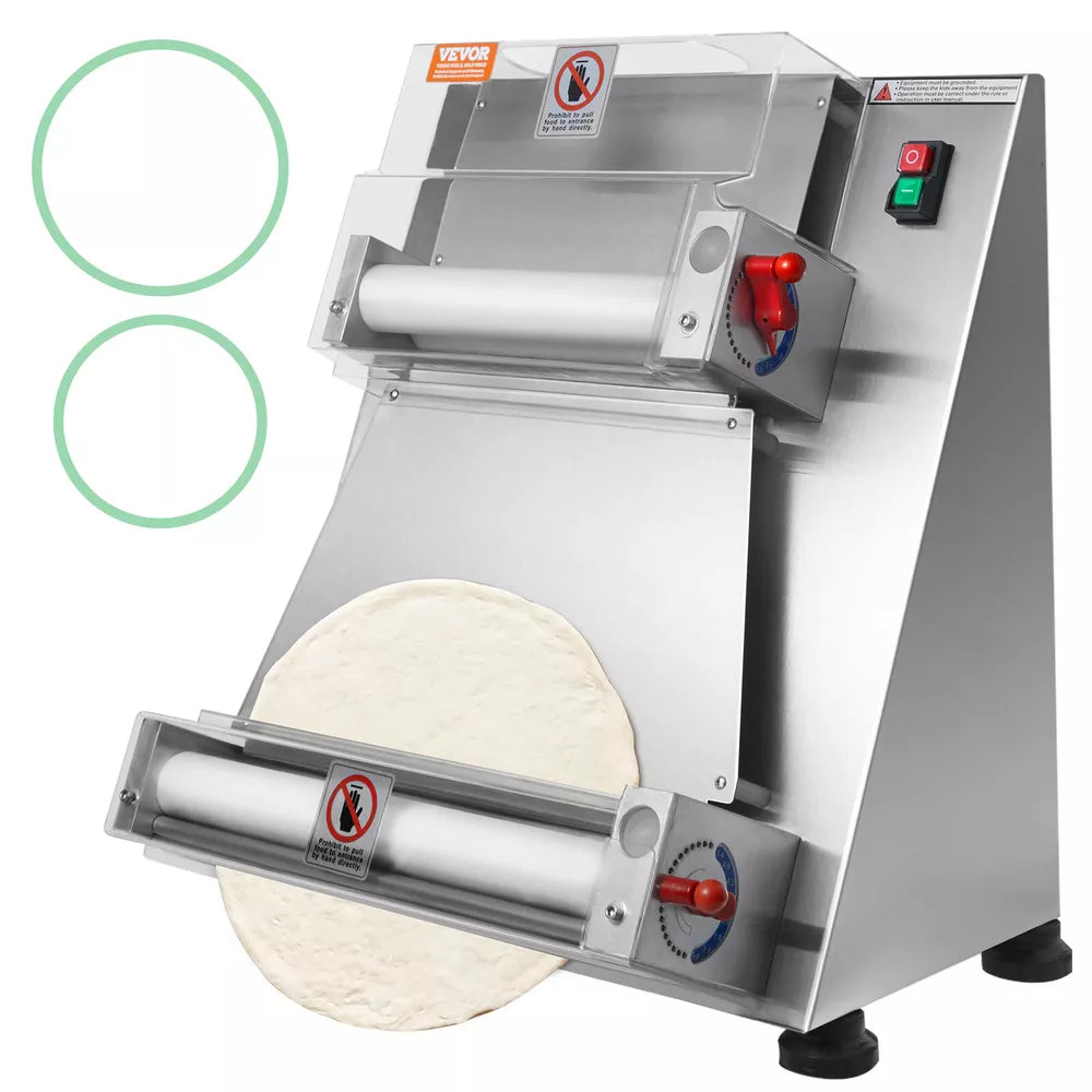 VEVOR Pizza Dough Roller Sheeter Automatic Commercial Pizza Dough Press 12-16"