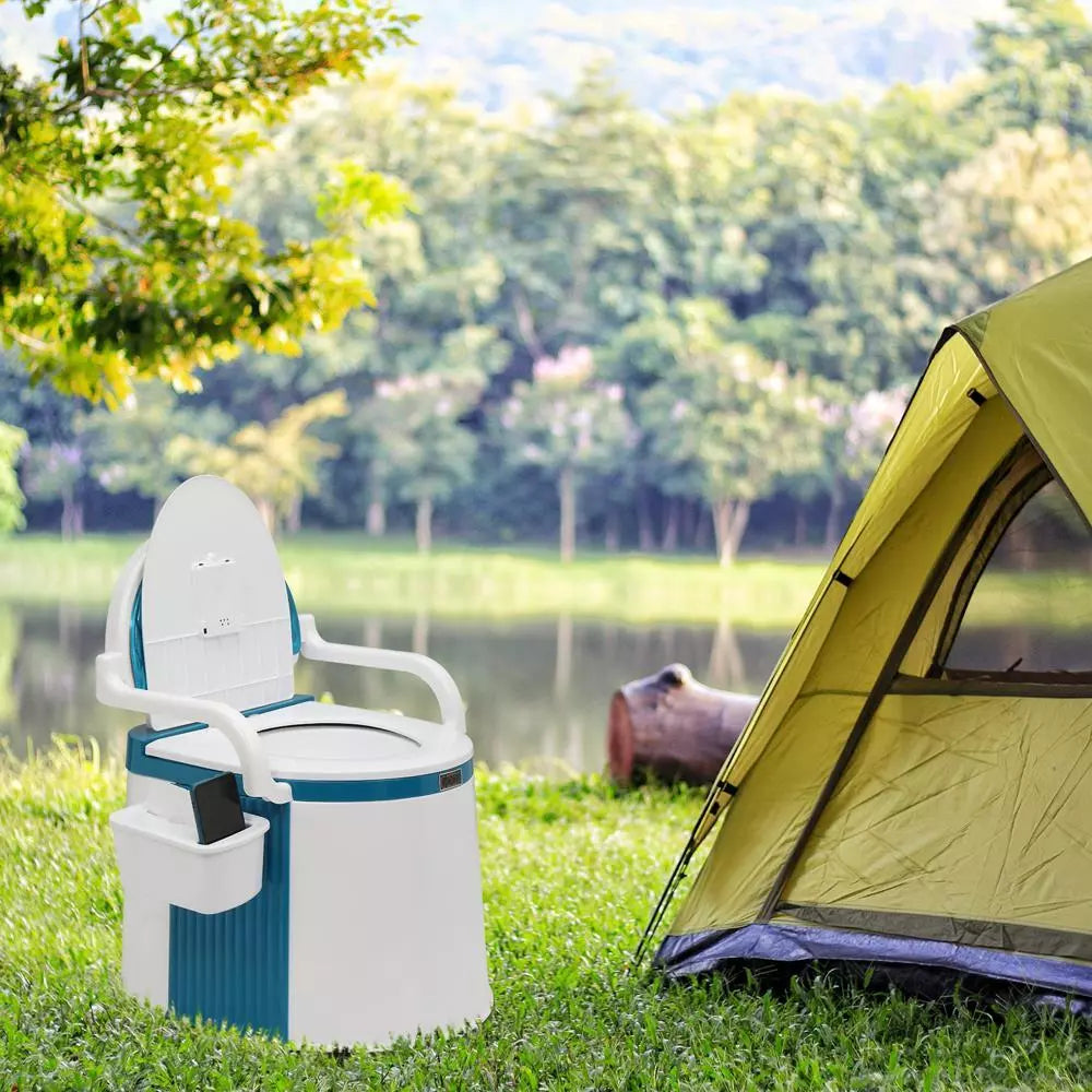 VINGLI Portable Toilet With Handrail Camping RV Toilet for Adult, Kids