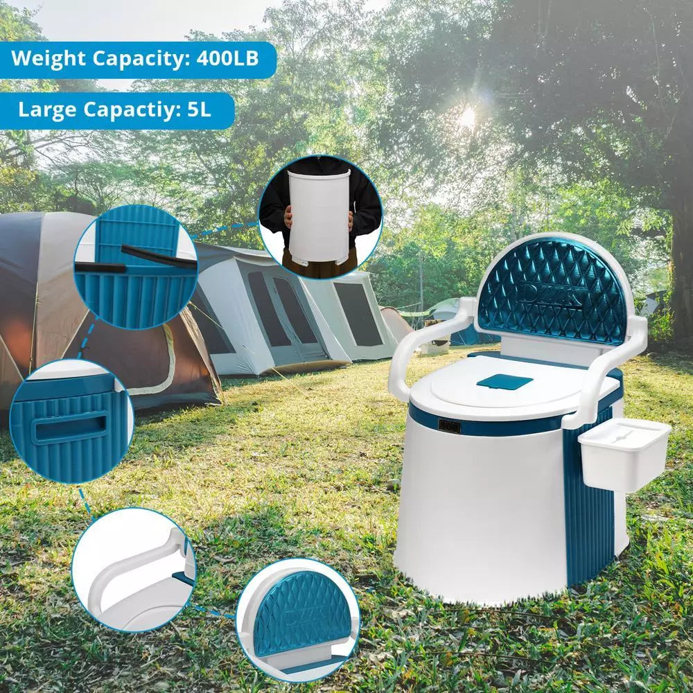 VINGLI Portable Toilet With Handrail Camping RV Toilet for Adult, Kids