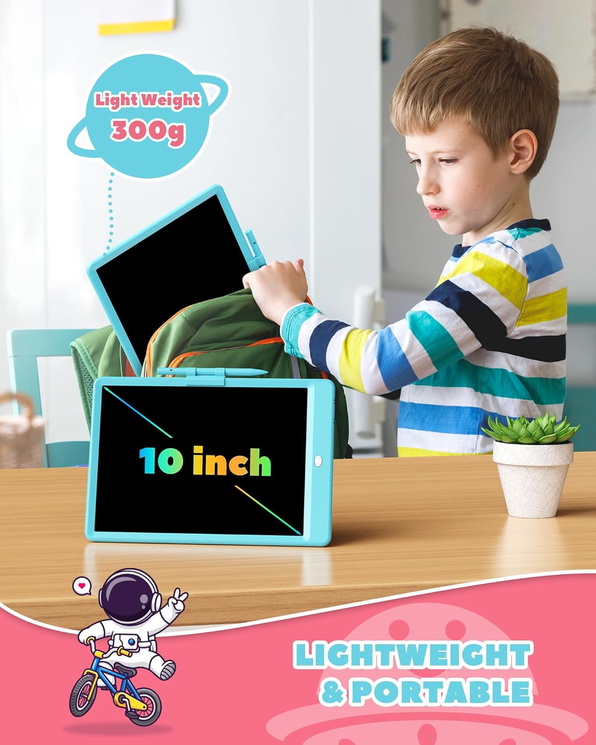 Bravokids Toys for 3-6 Years Old Girls Boys, LCD Writing Tablet 10 Inch