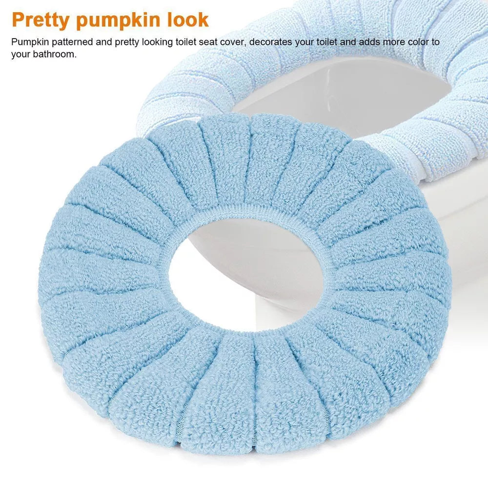 Soft Bathroom Toilet Seat Cover Pad Cushion Closestool Warmer Cover Mat Washable