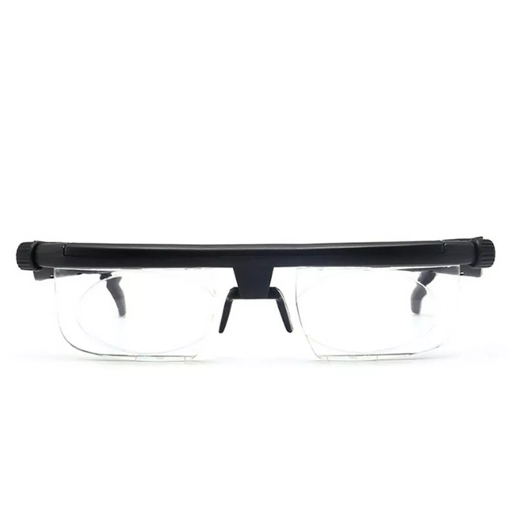 Dial Adjustable Glasses Variable Focus Reading Distance Vision Eyeglasses