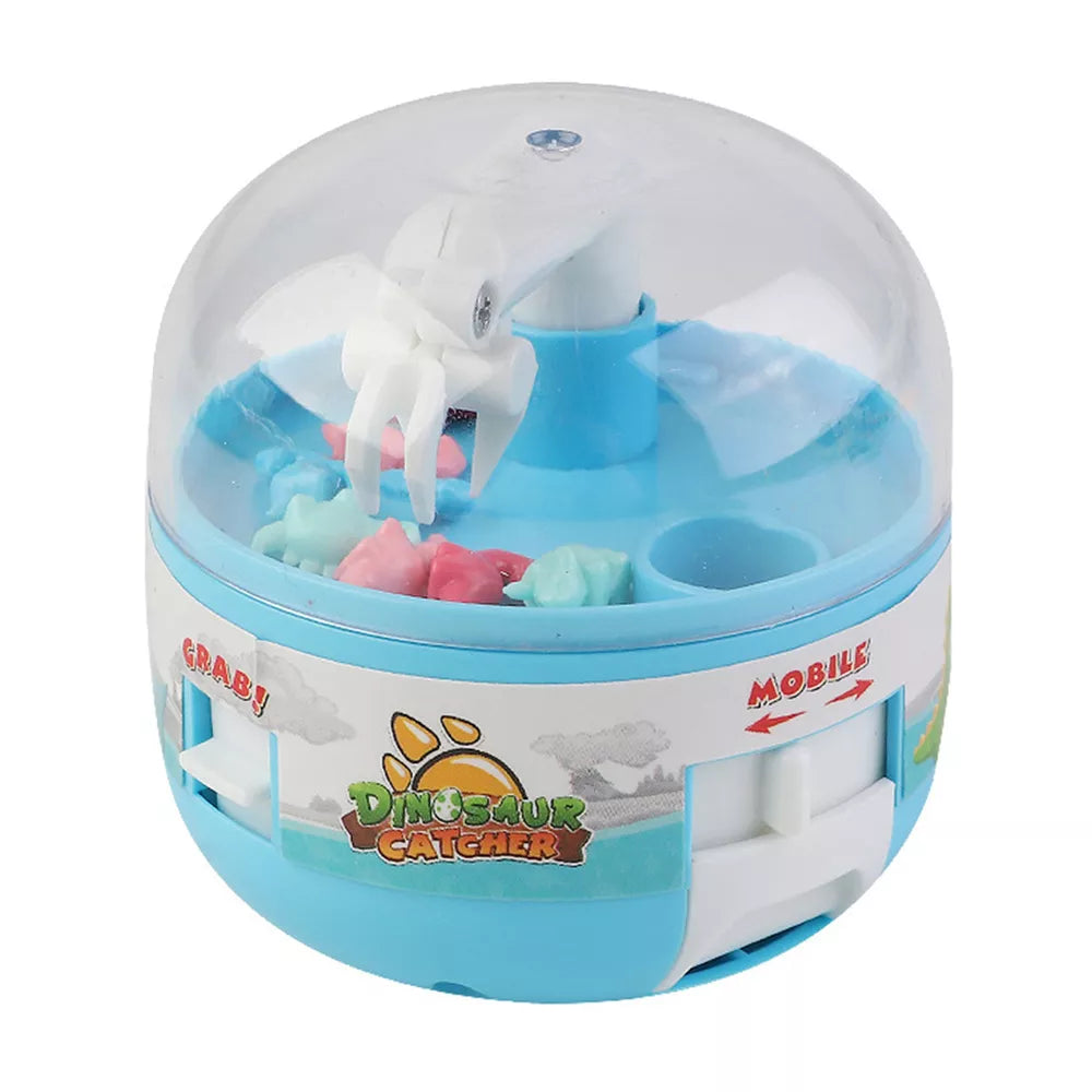 Mini Claw Machine for Kids Toy Grabber with 8 Tiny Dinosaur Prizes Capsule Gift