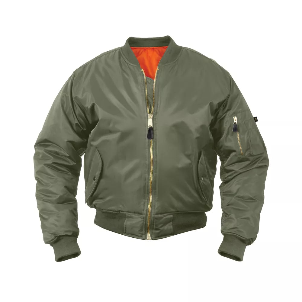 Rothco Men's Concealed Carry MA-1 Sage Green Flight Jacket