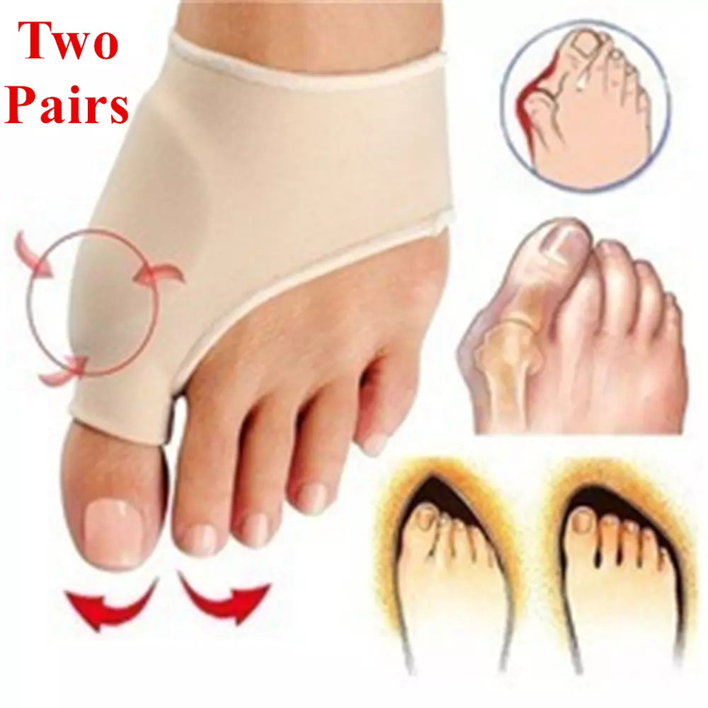 2 Pair Reusable Toe Bunion Hallux Valgus Splint Corrector Foot Pain Relief