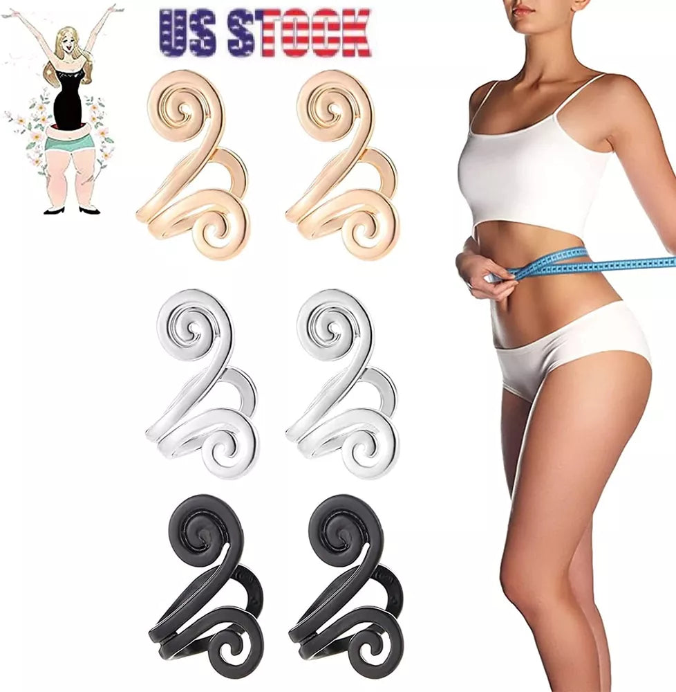 2PCS Zunis Acupressure Slimming Earrings Ear Cuff Clip Non Piercing Weight Loss