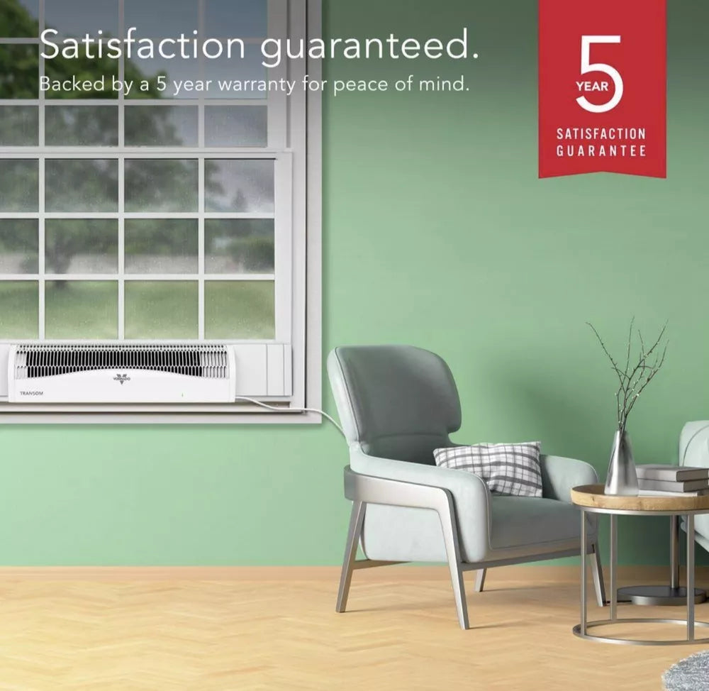 Vornado TRANSOM Window Fan with 4 Speeds, Remote Control, Reversible Exhaust...