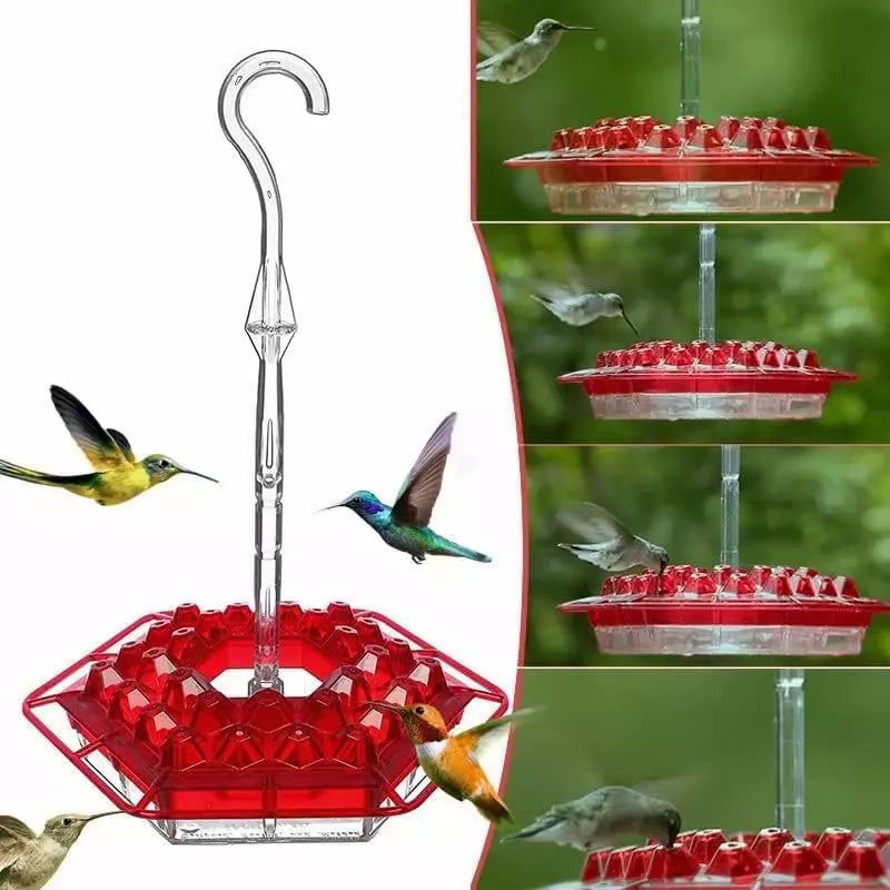 Hummingbird Feeders for Outdoors Easy Clean Mounting Plastic Hanging Feeders Red