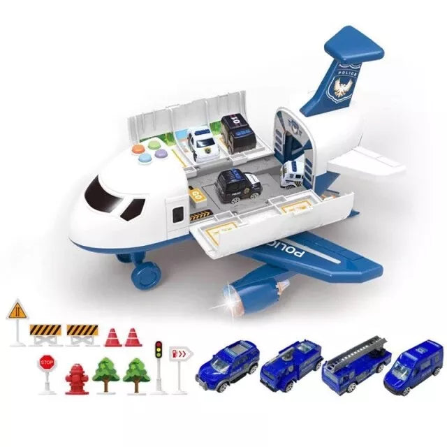 New Aircraft Simulation Track Inertia Toy Airplane with Lights Music Large Size