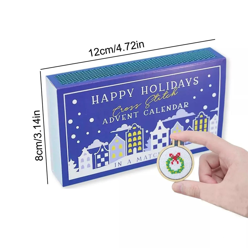 Christmas Cross Stitch Advent Calendar Countdown Advent Calendar Embroidery Kit~
