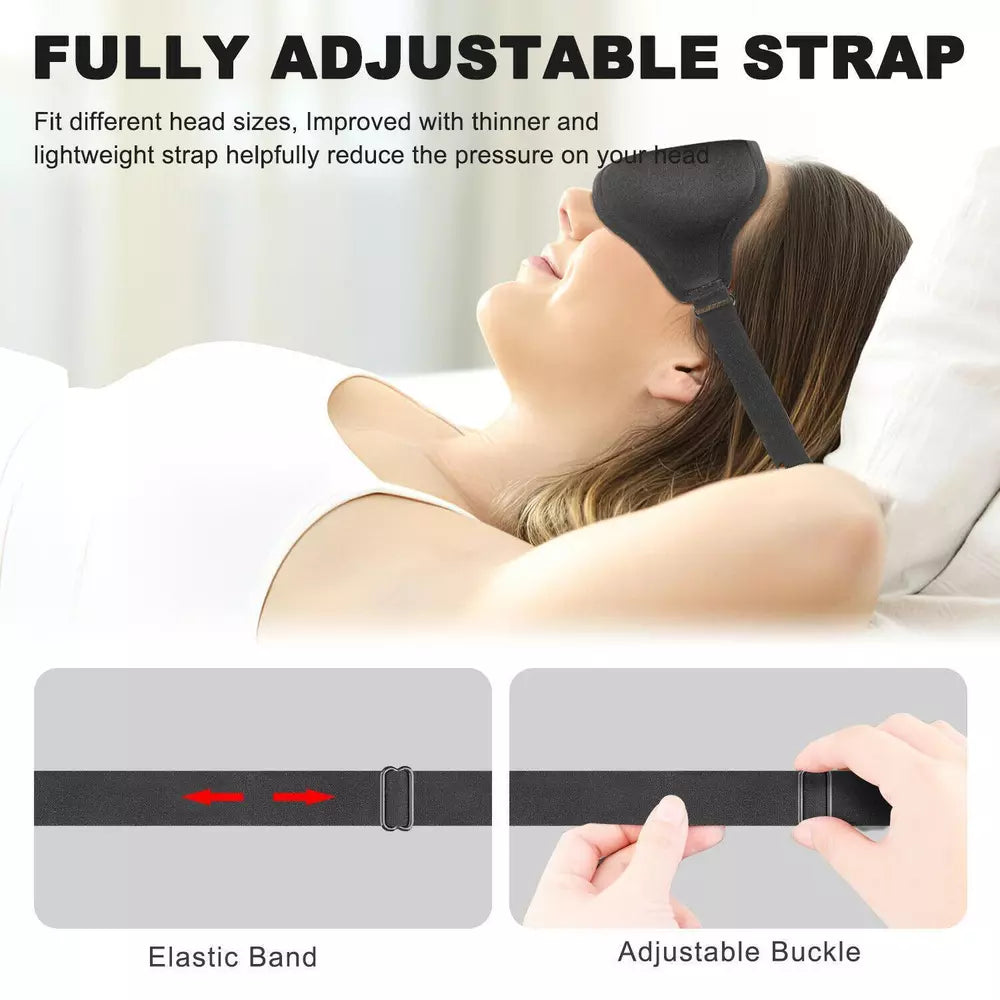 3D Travel Silk Eye Mask Sleeping Soft Padded Shade Cover Rest Relax Blindfold