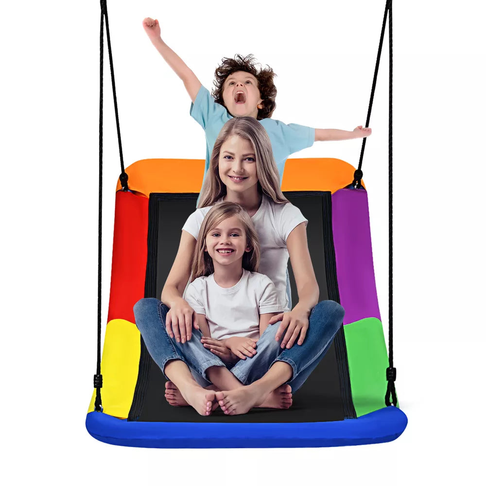 700lb Giant 60" Skycurve Platform Tree Swing for Kids and Adults Multi-Color