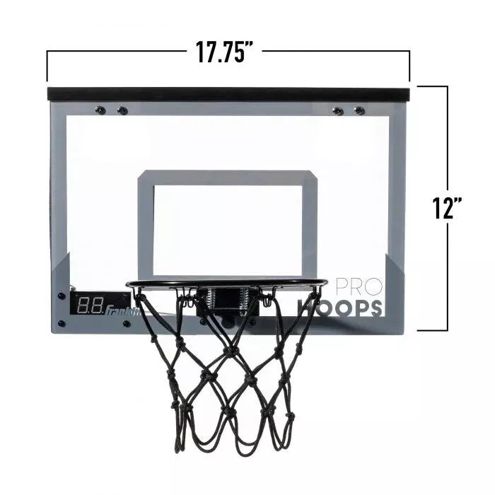 17.75" x 12" Over The Door Mini LED Scoring Basketball Hoop - Slam Dunk Approved