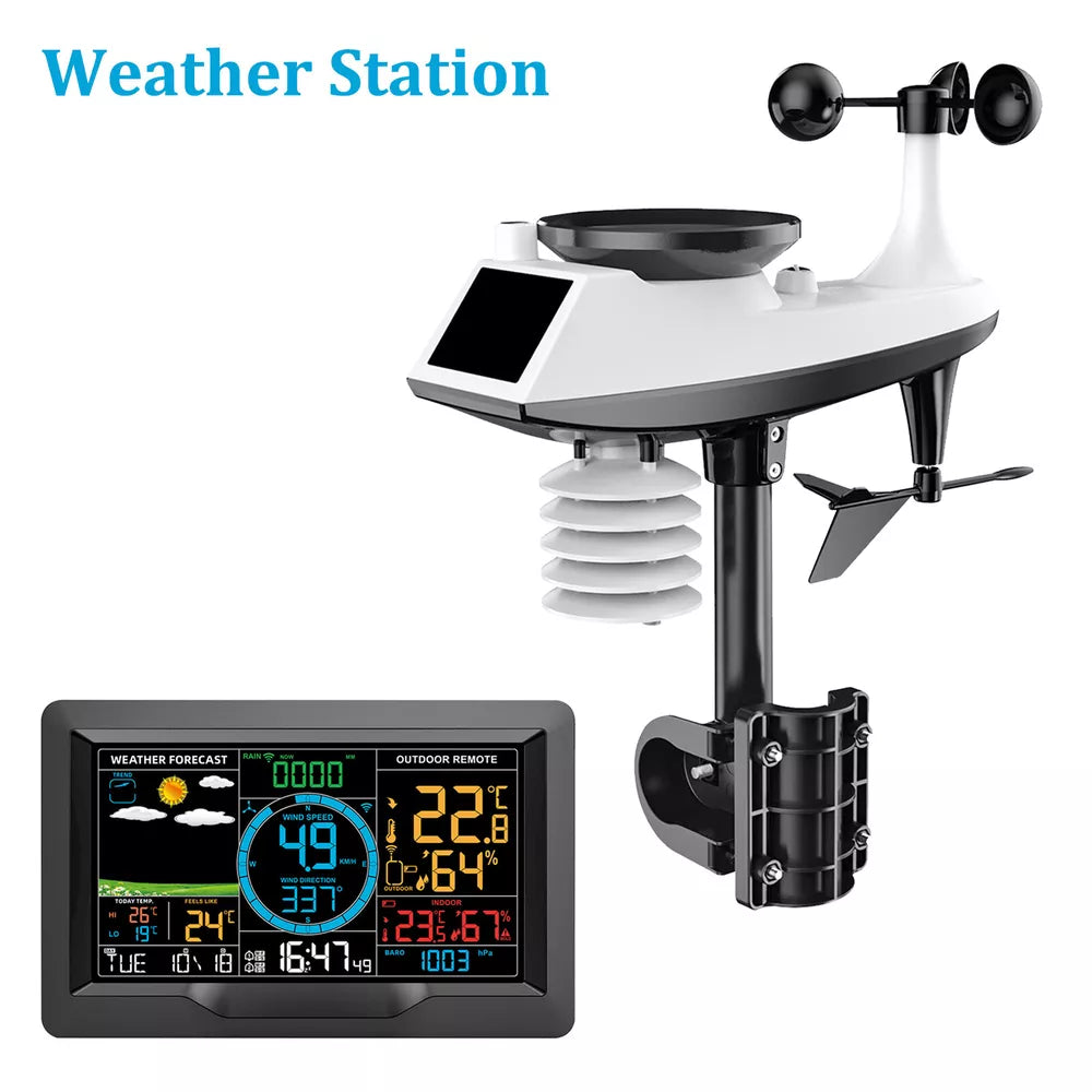 Wireless Weather Station Temperature Humidity Remote Monitor System Outdoor C7F7