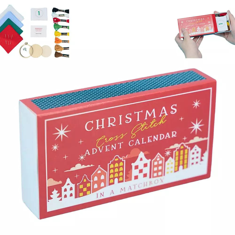 Christmas Cross Stitch Advent Calendar Countdown Advent Calendar Embroidery Kit~