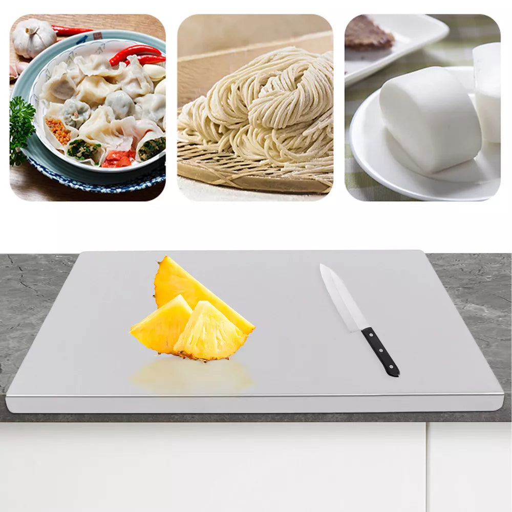 Stainless Steel Cutting Chopping Boards Large Pastry Board Counter with Lip Top