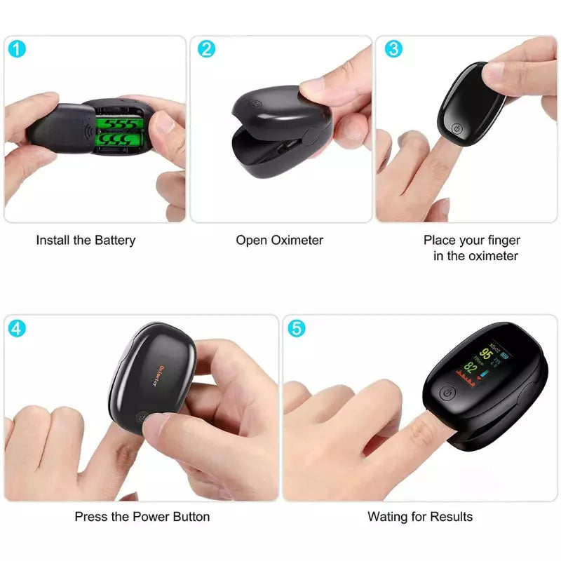 Finger Tip Pulse Oximeter Blood Oxygen meter SpO2 Heart Rate Monitor Saturation