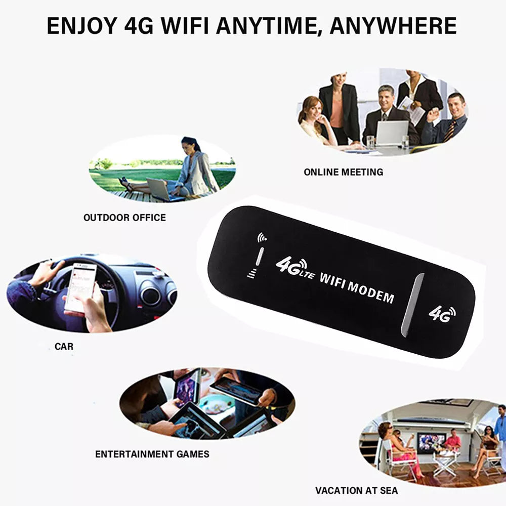 4G LTE Wireless Router Unlocked USB Dongle Modem Mobile Broadband WIFI SIM Card