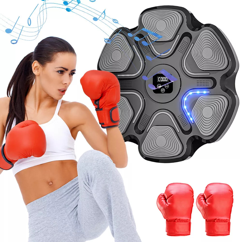 Music Boxing Machine With Gloves Bluetooth Musical Punching Target Trainer G3F0